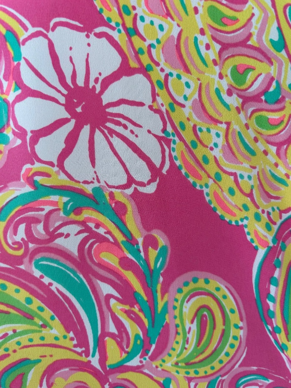 Lilly Pulitzer 100% Silk Iona Tank in Hotty Pink Double Trouble Sz XL EUC - Picture 3 of 5